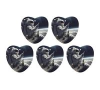 Astronaught - Ambientador de aire para coche, 5 unidades, aroma a cerveza, hojas colgantes perfumadas para coche, hogar, decoración interior de automóvil, forma de amor, estilo gris