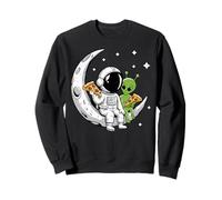 Astronaut and Alien Eating Pizza On The Moon Sudadera