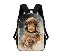 Astronaut Boy And Dog Mochilas Infantiles Mochila Escolar Impresa En 3D Para Niños Mochilas De Viaje Bolsas Para Libros Para Niños 17inch Mochila Escolar