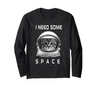 Astronaut Cat I Need Some Space Funny Kitten Cats Lovers Manga Larga