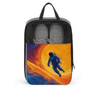 Astronaut in The Space - Bolsa de zapatos naranja para viajes, uso diario, bolsa de almacenamiento antipolvo para zapatos de golf