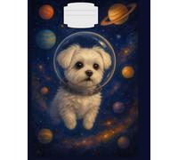 Astronaut Maltese Composition Book: Cute Dog in Space College Ruled Notebook, 200 Pages, 7.44 x 9.69: Adorable Maltese Puppy Astronaut Design | 100 ... for Students, Journals, and Note-Taking