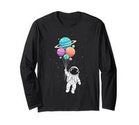 Astronaut Niños Sostenible Planeta y Globos Espaciales Manga Larga