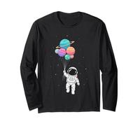 Astronaut Niños Sostenible Planeta y Globos Espaciales Manga Larga