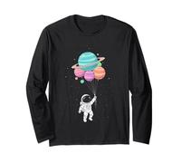 Astronaut Niños Sostenible Planeta y Globos Espaciales Manga Larga