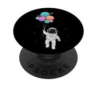 Astronaut Niños Sostenible Planeta y Globos Espaciales PopSockets PopGrip Adhesivo