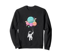 Astronaut Niños Sostenible Planeta y Globos Espaciales Sudadera