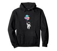 Astronaut Niños Sostenible Planeta y Globos Espaciales Sudadera con Capucha