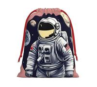 Astronaut On The Moon 1 - Bolsas de Navidad con cordón para fiestas, bolsas reutilizables para caramelos, bodas, San Valentín