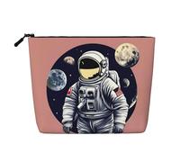 Astronaut On The Moon - Neceser de viaje versátil para maquillaje, perfecto para uso diario y viajes de negocios, Black, Talla única, Neceser