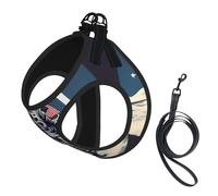 Astronaut On The Moon Print Pet Supplies - Arnés ajustable de malla transpirable para perros pequeños y medianos, S-L