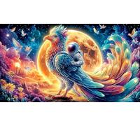 Astronaut-Playing-Guitar-on-The-Moon 1000 Piezas Puzzle Educativo para Adultos Desafiante Papel Reciclado Idea 70x50/1000pcs