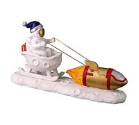 Astronaut Sled Statue Resina Ornamento Universo Tema Igurines Desktop Decoración De Escritorio Escritorio Decoración Adornos Resina