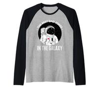 Astronaut Space Lover Los Mejores Chistes de papá en la Galaxia Camiseta Manga Raglan