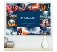Astronaut - Unterwegs in der Galaxie (hochwertiger Premium Wandkalender 2026 DIN A2 quer), Kunstdruck in Hochglanz: Tauche ein in die atemberaubende ... Astronautenillustrationen inspirieren.