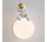 Astronaut Wall Cartoon Wall Lamp Children's Room Sconces Wall Lighting, White Globe Wall Light Kids Bedroom Bedside Wall Mounted Lamps 5W G9 Wall Wash Lights