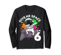 Astronauta 6º Cumpleaños Videojuegos Espacio Amante Manga Larga