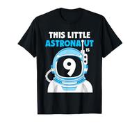 Astronauta 9º Cumpleaños Niño Niña 9 Años Astronomía Espacial Camiseta