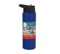 Astronauta Baloncesto Fuera del Espacio Astronauta Slam Dunk Stainless Steel Insulated Water Bottle