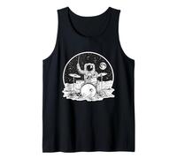Astronauta Baterista Música Espacial Beat Cosmic Rhythm Camiseta sin Mangas