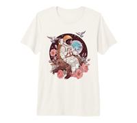 Astronauta Bear Space Adventure Floral Camiseta Premium