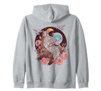 Astronauta Bear Space Adventure Floral Sudadera con Capucha