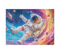 Astronauta Blanco Espacio Puzzles 500 Piezas Obra De Arte Decorativa Premium Tiempo Feliz Rompecabezas Familiar para Adultos DIY Creativo Aliviar Estrés Portátil 500 PCS