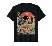 Astronauta Comer Ramen Fideos Espacio Japonés Comida Arte Camiseta
