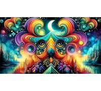 Astronauta con Perro en el Espacio Puzzle de 1000 Piezas para Juguetes Infantiles Juegos de Puzzles estimulantes Cartón 100% Reciclado 38x26cm/1000pcs