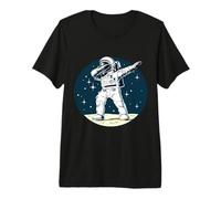 Astronauta Dabbing on The Moon Outer Space Funny Graphic Camiseta Premium