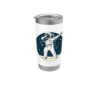 Astronauta Dabbing on the Moon Outer Space Funny Graphic Vaso térmico de acero inoxidable de doble pared