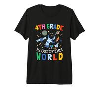 Astronauta de Cohete Espacial Fuera de Este Mundo de Cuarto Grado Camiseta Premium