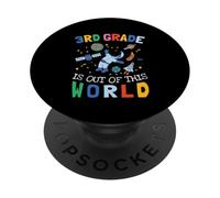 Astronauta de Cohete Espacial Fuera de Este Mundo de Tercer Grado PopSockets PopGrip Adhesivo