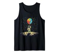 Astronauta de conciencia sobre el autismo con rompecabezas globo espacial niño niño Camiseta sin Mangas