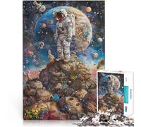 Astronauta de Hongos Puzzle de 1000 Piezas para Adultos Ayuda al Cerebro a ejercitar Juguetes adictivos para Cultivar la Paciencia. Gran Regalo 38x26cm