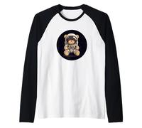 Astronauta de peluche valiente en una aventura cósmica Camiseta Manga Raglan