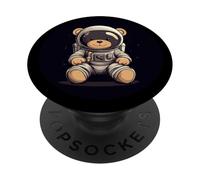 Astronauta de peluche valiente en una aventura cósmica PopSockets PopGrip Adhesivo