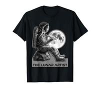 Astronauta Dibujo Luna Sketch Espacio Artista Gráfico Camiseta