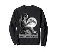 Astronauta Dibujo Luna Sketch Espacio Artista Gráfico Sudadera
