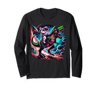 Astronauta Dinosaurio T-Rex Cosmic Space Graphic Manga Larga