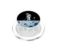 Astronauta Divertido Golfing On Moon Golf Lover Space Golfer PopSockets PopGrip para MagSafe