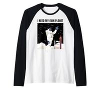 Astronauta Divertido Necesito mi Propio Planeta Humor astronómico Camiseta Manga Raglan