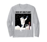 Astronauta Divertido Necesito mi Propio Planeta Humor astronómico Manga Larga