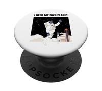 Astronauta Divertido Necesito mi Propio Planeta Humor astronómico PopSockets PopGrip Adhesivo
