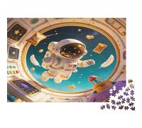 Astronauta en Cabina Espacial Puzzle de 1000 Piezas Papel para Adultos Exploración Soñadora Relajante Decoración Familiar Regalo 70x50cm/1000pcs