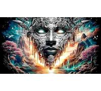 Astronauta en el Colorido Espacio Puzzle de 1000 Piezas para niños de 12 años Cartón 100% Reciclado 38x52cm/1000pcs