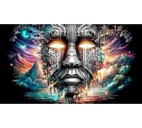 Astronauta en el Colorido Espacio Puzzle de 1000 Piezas para niños de 12 años Decoración Cartón 100% Reciclado 38x26cm/1000pcs