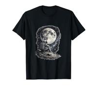 Astronauta en el Espacio en la Luna Mirando a la Tierra Inspiración Camiseta