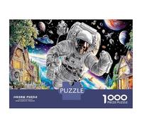 Astronauta en Espacio fantástico 1000 Piezas Puzzle Clásico Arte de Ciencia ficción Puzzle, Cartón Grueso - Adolecentes 12-18, Entrena La Lógica, Amantes De Puzzles 70x50cm/1000pcs