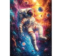 Astronauta en Galaxia cósmica Puzzles 500 Piezas Impossible 3D Ultra Difícil Rompecabezas para Adultos Desafío Intelectual Estera Portátil DIY Moderno Creativo 500 PCS